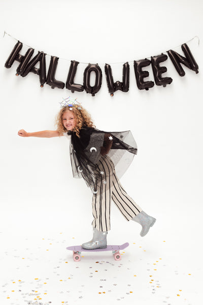 [PartyDeco]Foil balloon Halloween, 280x46cm Black