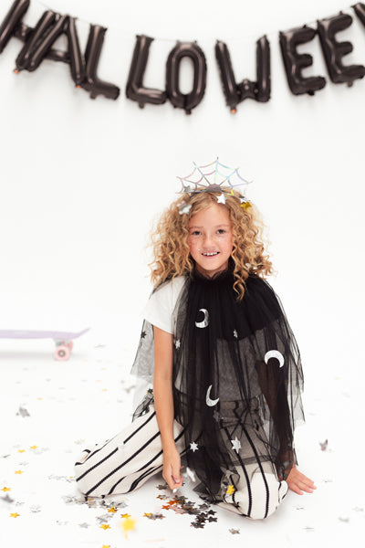 [PartyDeco]Foil balloon Halloween, 280x46cm Black