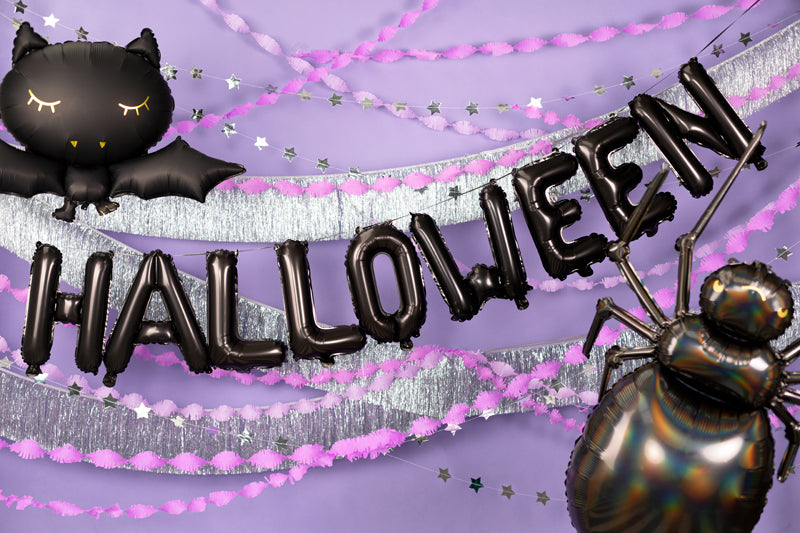 [PartyDeco]Foil balloon Halloween, 280x46cm Black