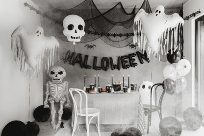 [PartyDeco]Foil Balloon Ghost with Tassels, 93x86 cm, mix