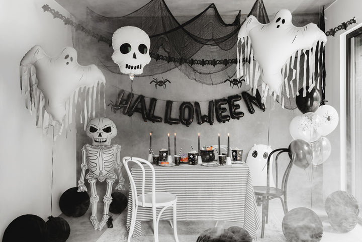 [PartyDeco]Foil Balloon Ghost with Tassels, 93x86 cm, mix
