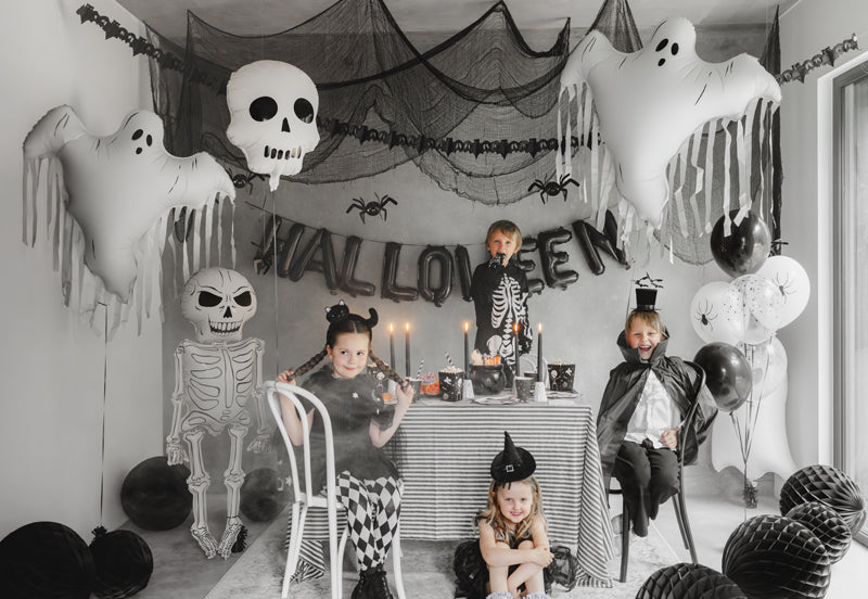 [PartyDeco]Foil Balloon Ghost with Tassels, 93x86 cm, mix