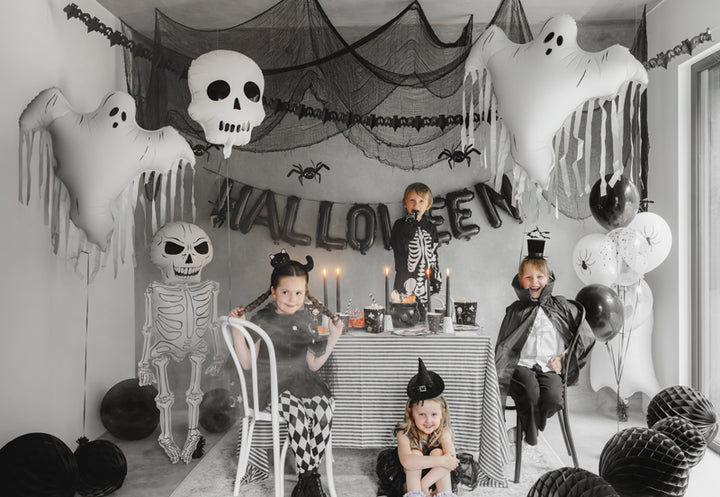 [PartyDeco]Foil Balloon Ghost with Tassels, 93x86 cm, mix