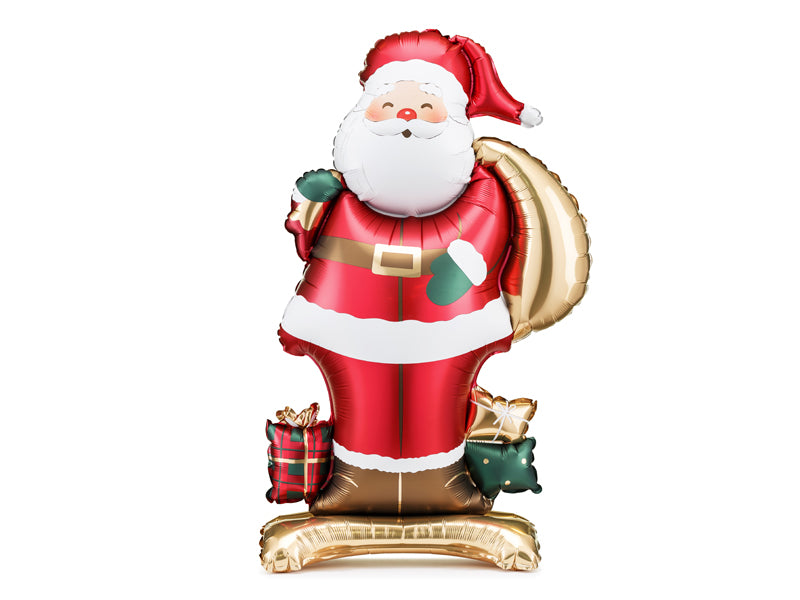 [PartyDeco]Standing Foil Balloon Santa Claus, 48.5x84 cm