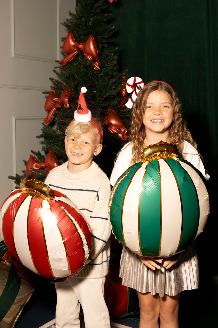 [PartyDeco]Foil Balloons Christmas Baubles, 42x46cm