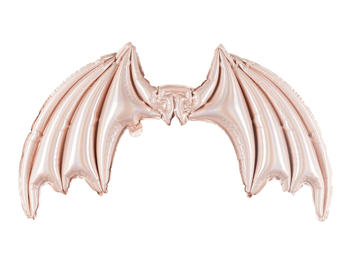 [PartyDeco]Foil Balloon Bat Wings, Pink Holographic, 85 x 50 cm