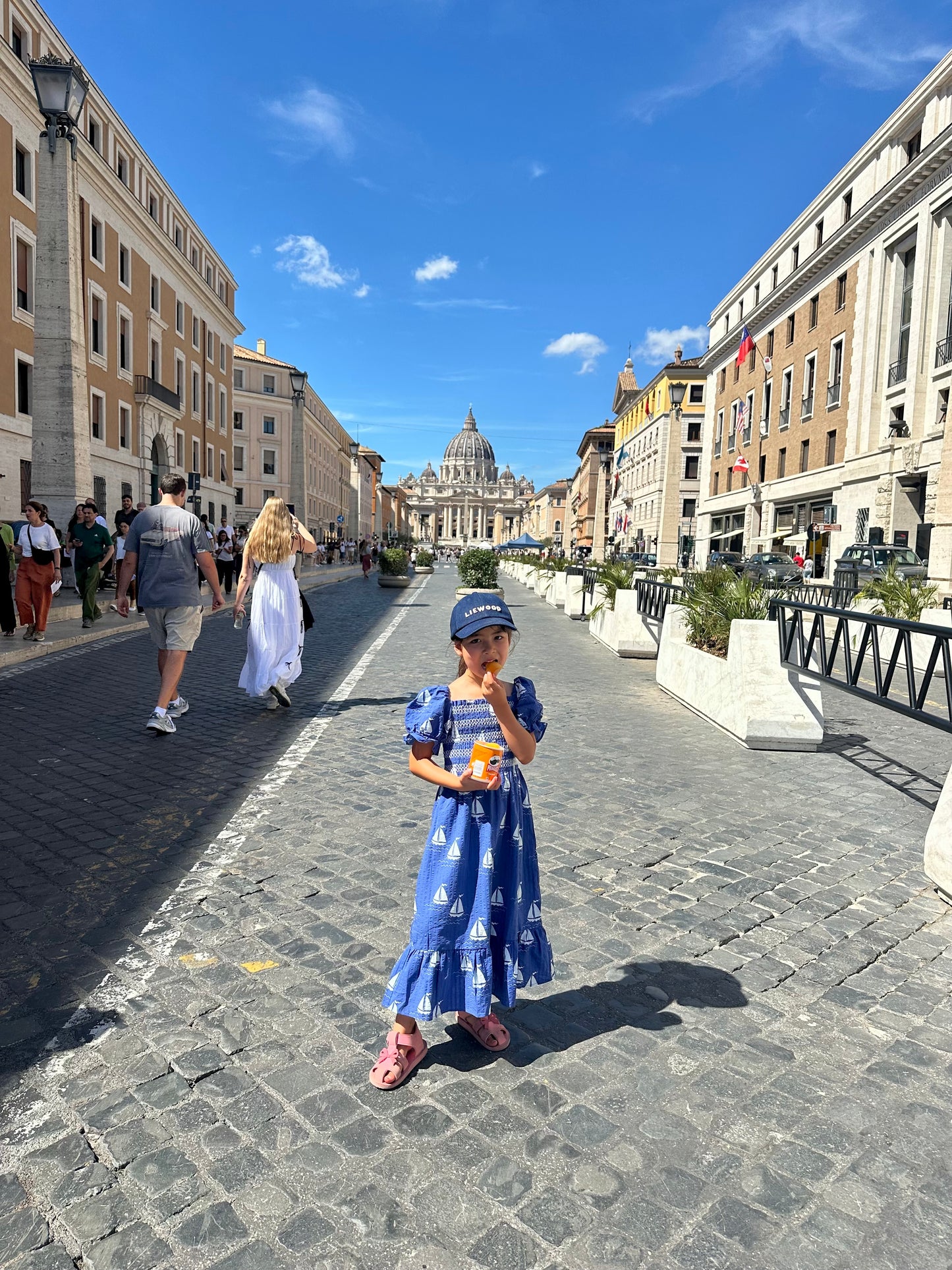 [Mini Rodini] Sailing Boats Aop Woven Smock Dress - Blue