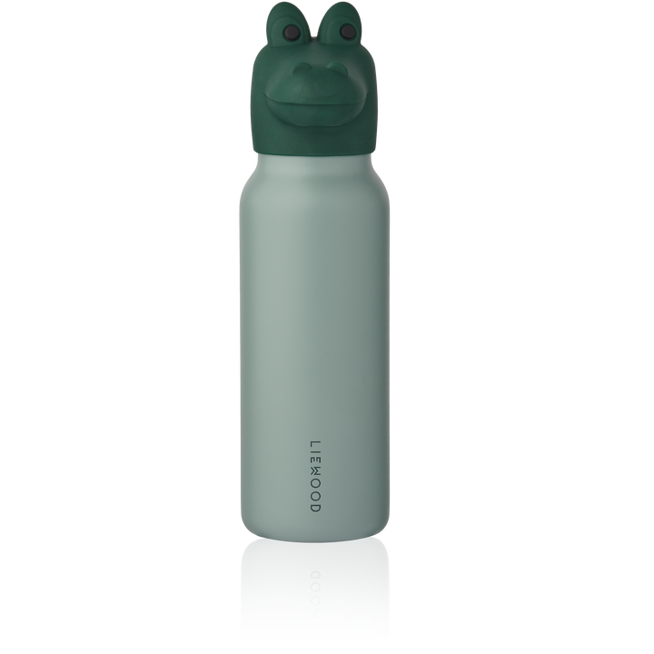 [Liewood ] Falk Water Bottle w Crocodile Lid 350 ml - Peppermint / Garden Green