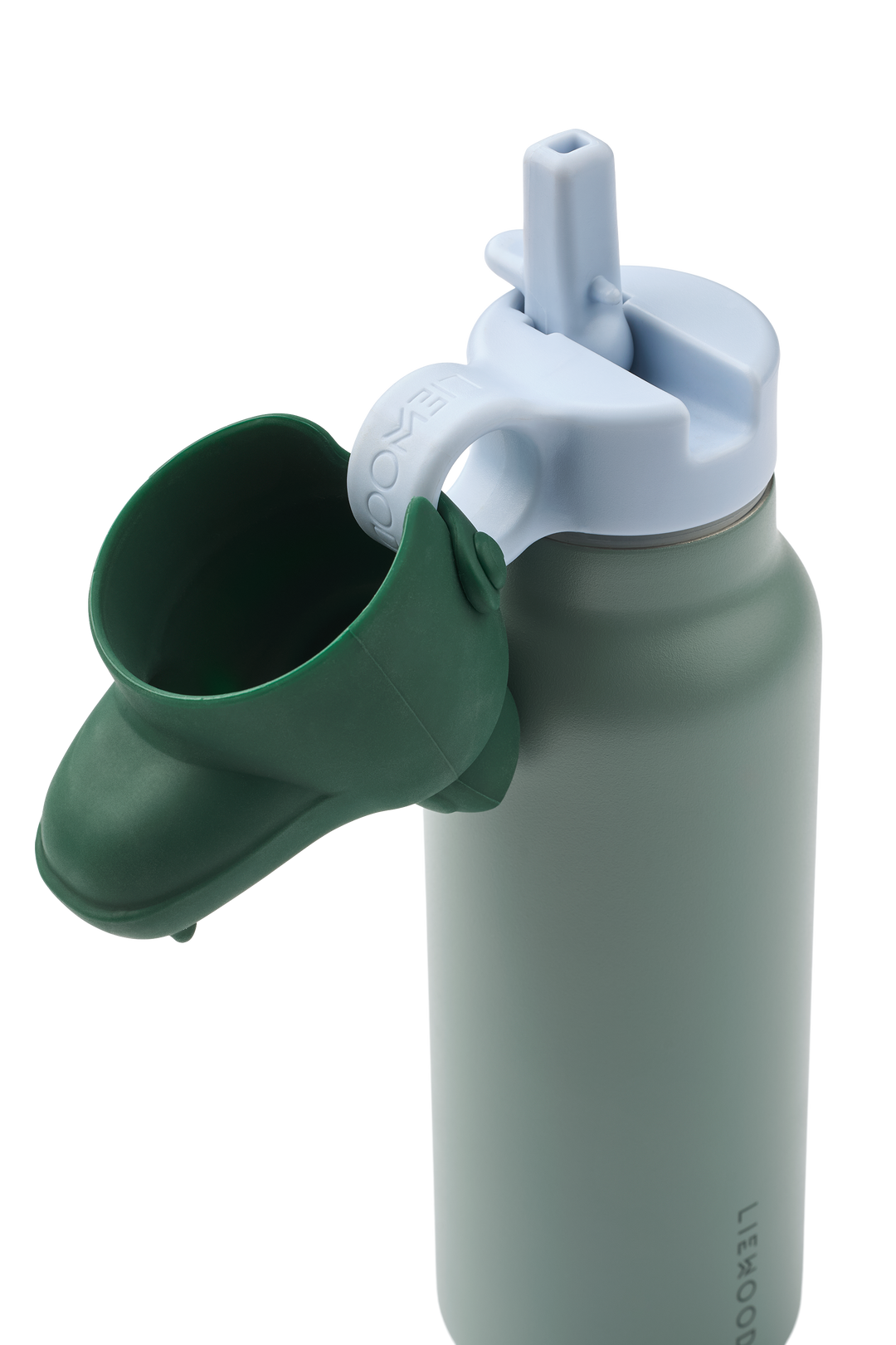 [Liewood ] Falk Water Bottle w Crocodile Lid 350 ml - Peppermint / Garden Green