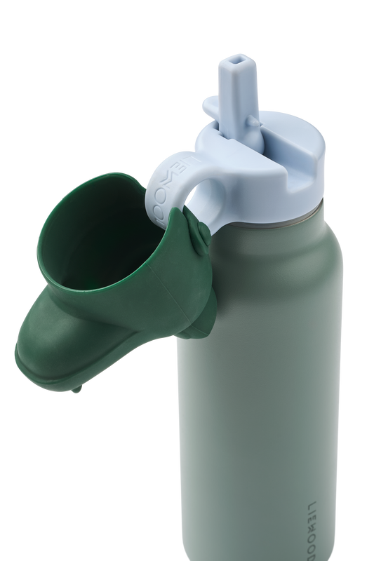 [Liewood ] Falk Water Bottle w Crocodile Lid 350 ml - Peppermint / Garden Green