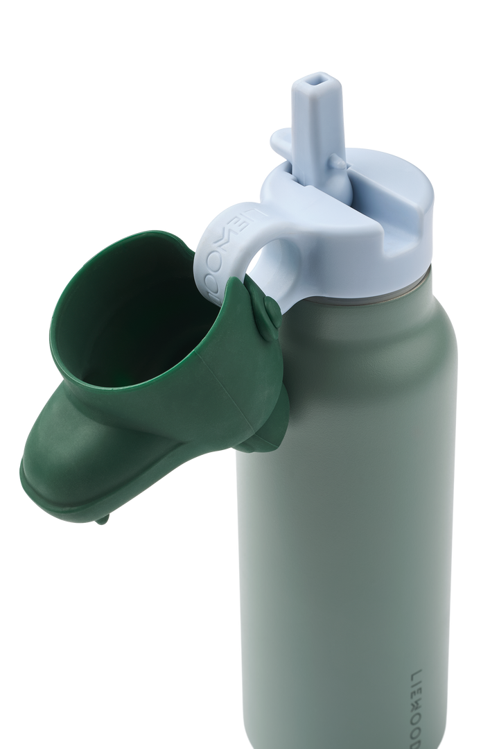 [Liewood ] Falk Water Bottle w Crocodile Lid 350 ml - Peppermint / Garden Green