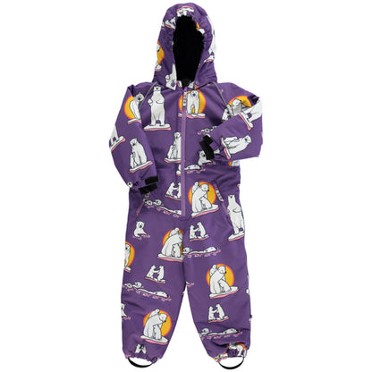 [Smafolk] Snowsuit With Polar Bear - Purple Heart