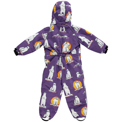 [Smafolk] Snowsuit With Polar Bear - Purple Heart