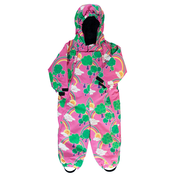 [Smafolk] Toddler Snowsuit With Rainbow - Pink