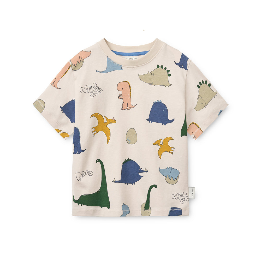 [Liewood]Francis Printed SS T-shirt-Dino roar / Sandy