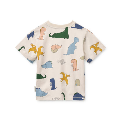 [Liewood]Francis Printed SS T-shirt-Dino roar / Sandy