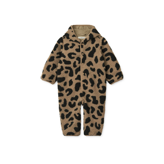 [Liewood] Fraser Baby Pile Jumpsuit - Mega Leo / Oat Mix