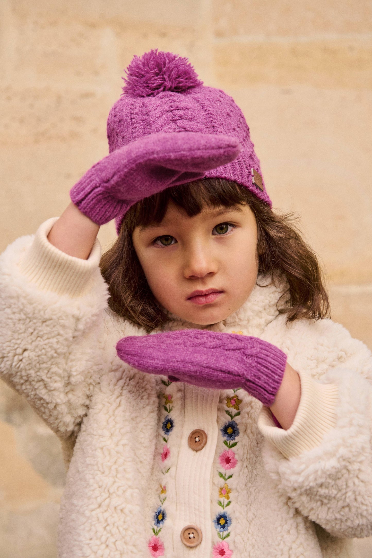 [Louise Misha] Beanie Alaska - Raspberry