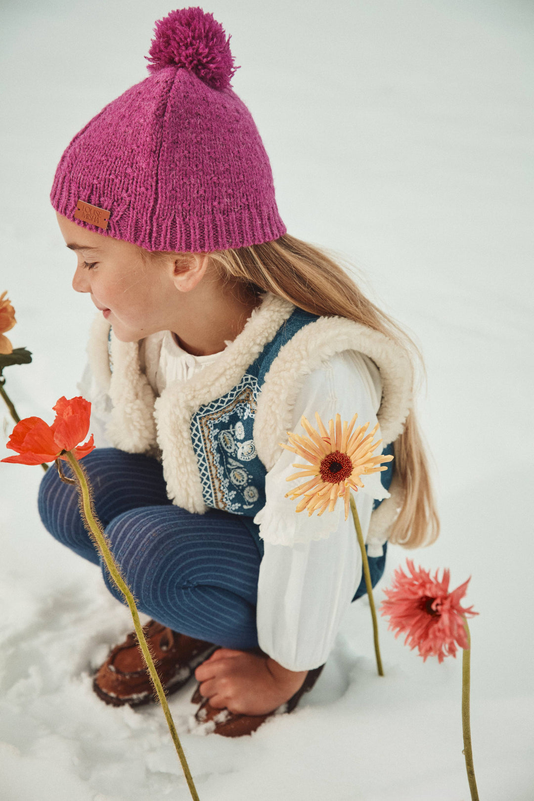 [Louise Misha] Beanie Alaska - Raspberry