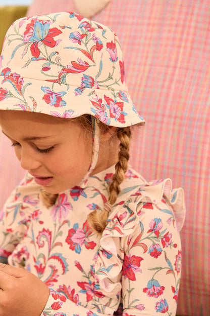 [Louise Misha] Sun Hat Devy - Cream Floral Haven