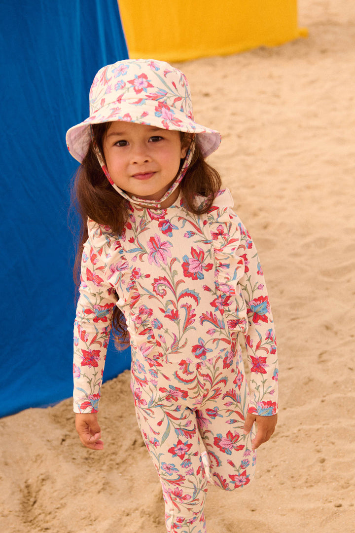 [Louise Misha] Sun Hat Devy - Cream Floral Haven