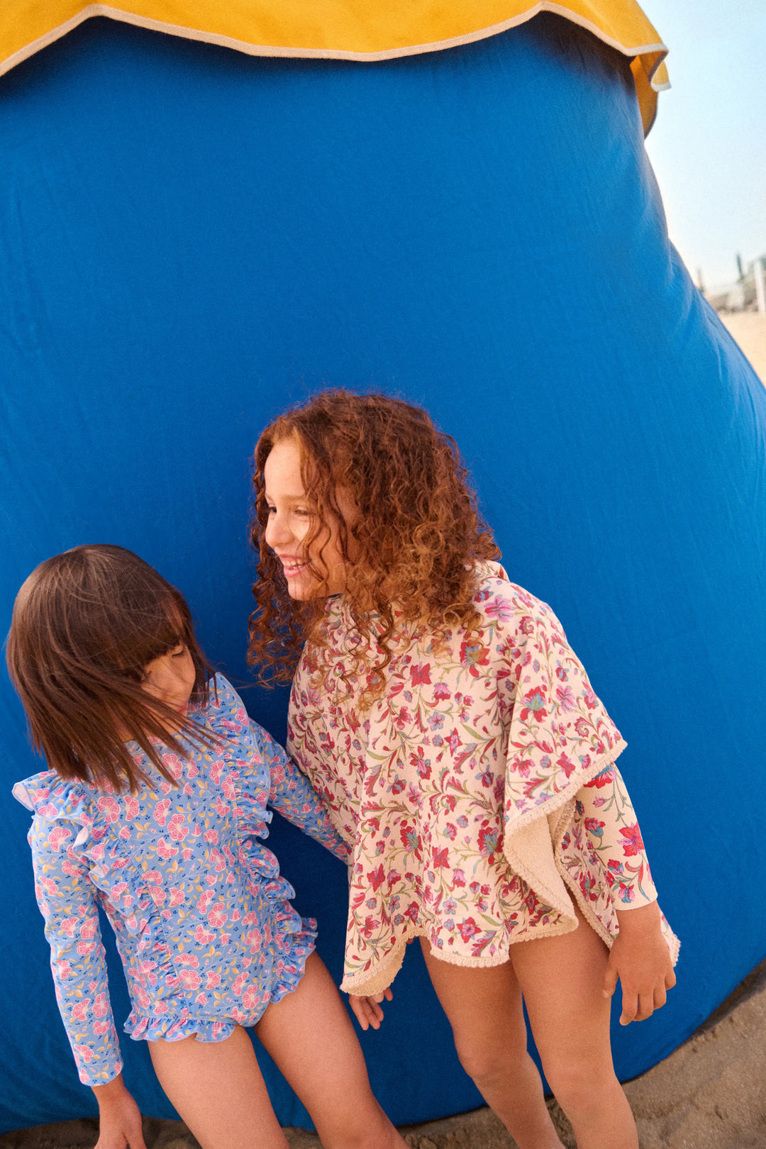 [Louise Misha] Beach Cape Mael - Cream Floral Haven