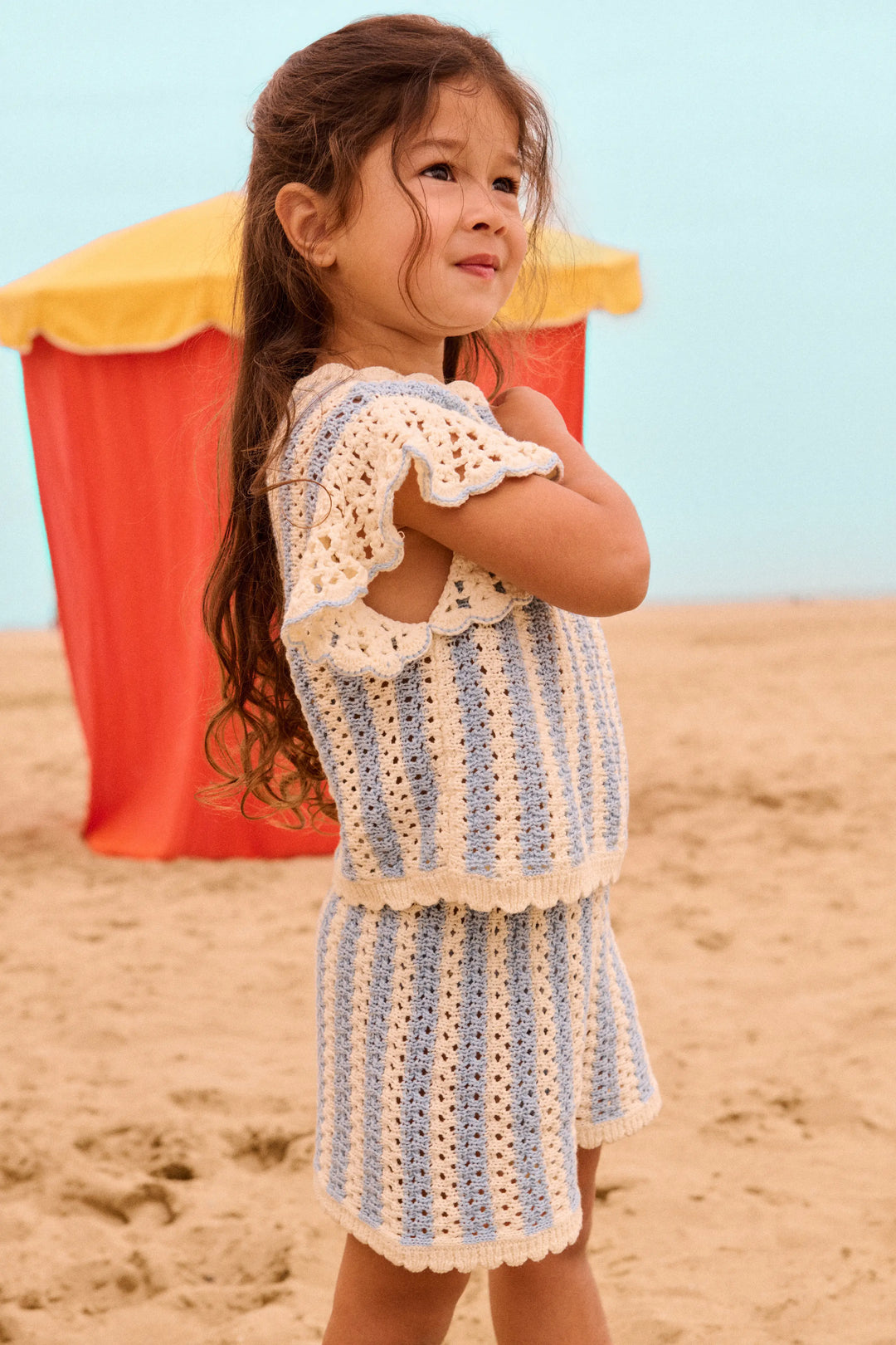 [Louise Misha] Shorts Mekylane - Blue Stripes