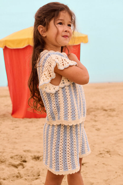 [Louise Misha] Shorts Mekylane - Blue Stripes