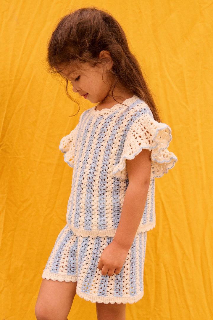 [Louise Misha] Shorts Mekylane - Blue Stripes