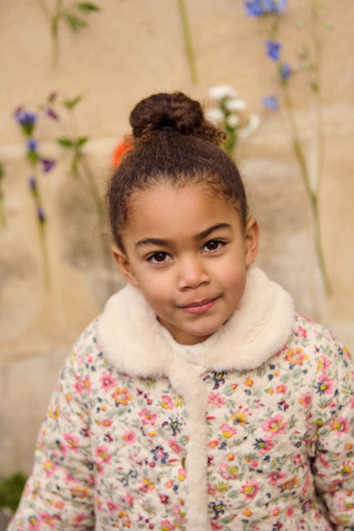 [Louise Misha] Reversible Coat Dalila - Cream Wild Flowers