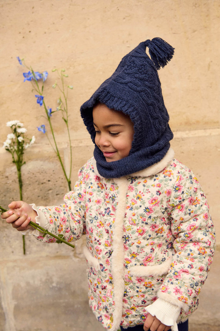 [Louise Misha] Reversible Coat Dalila - Cream Wild Flowers