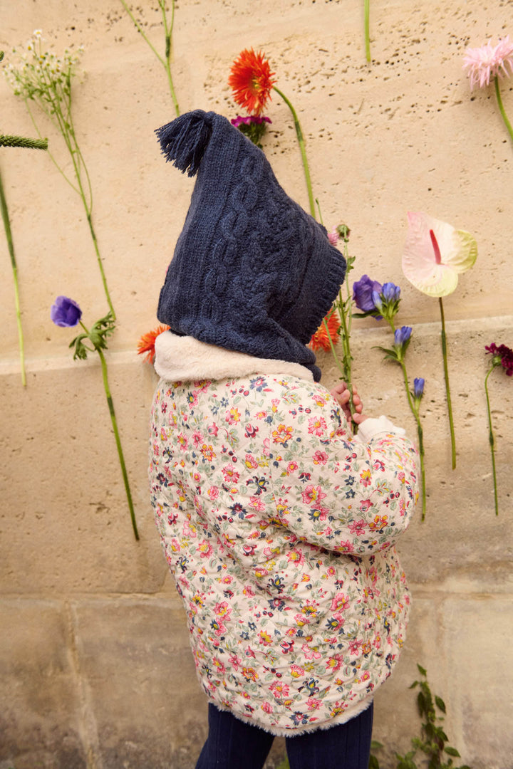 [Louise Misha] Reversible Coat Dalila - Cream Wild Flowers