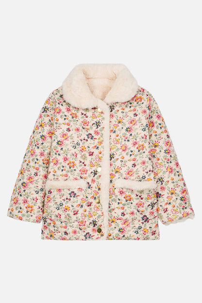 [Louise Misha] Reversible Coat Dalila - Cream Wild Flowers
