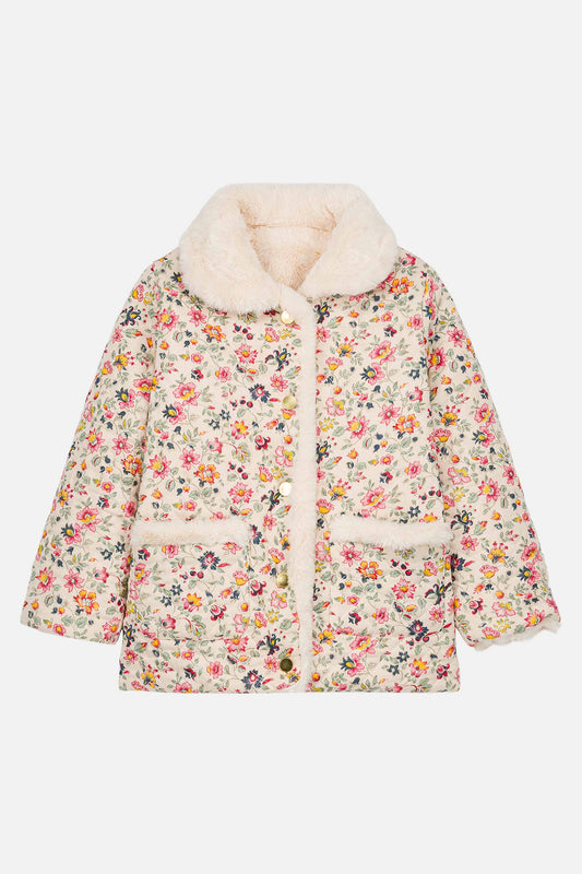 [Louise Misha] Reversible Coat Dalila - Cream Wild Flowers