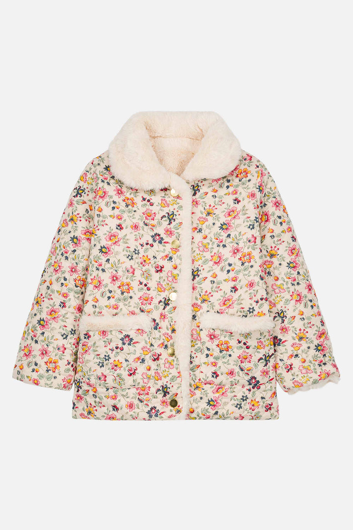 [Louise Misha] Reversible Coat Dalila - Cream Wild Flowers