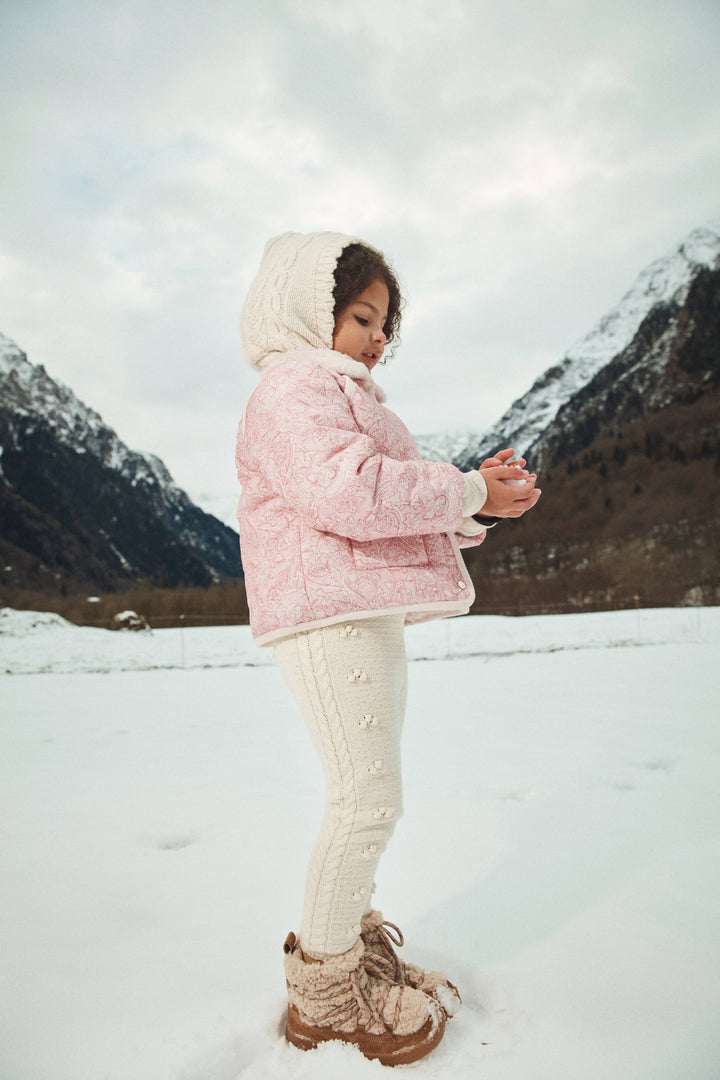 [Louise Misha] Reversible Coat Jasmina - Pink Mountain Avens