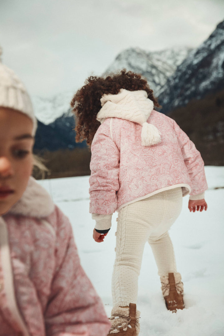 [Louise Misha] Reversible Coat Jasmina - Pink Mountain Avens