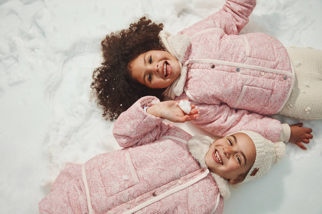 [Louise Misha] Reversible Coat Jasmina - Pink Mountain Avens