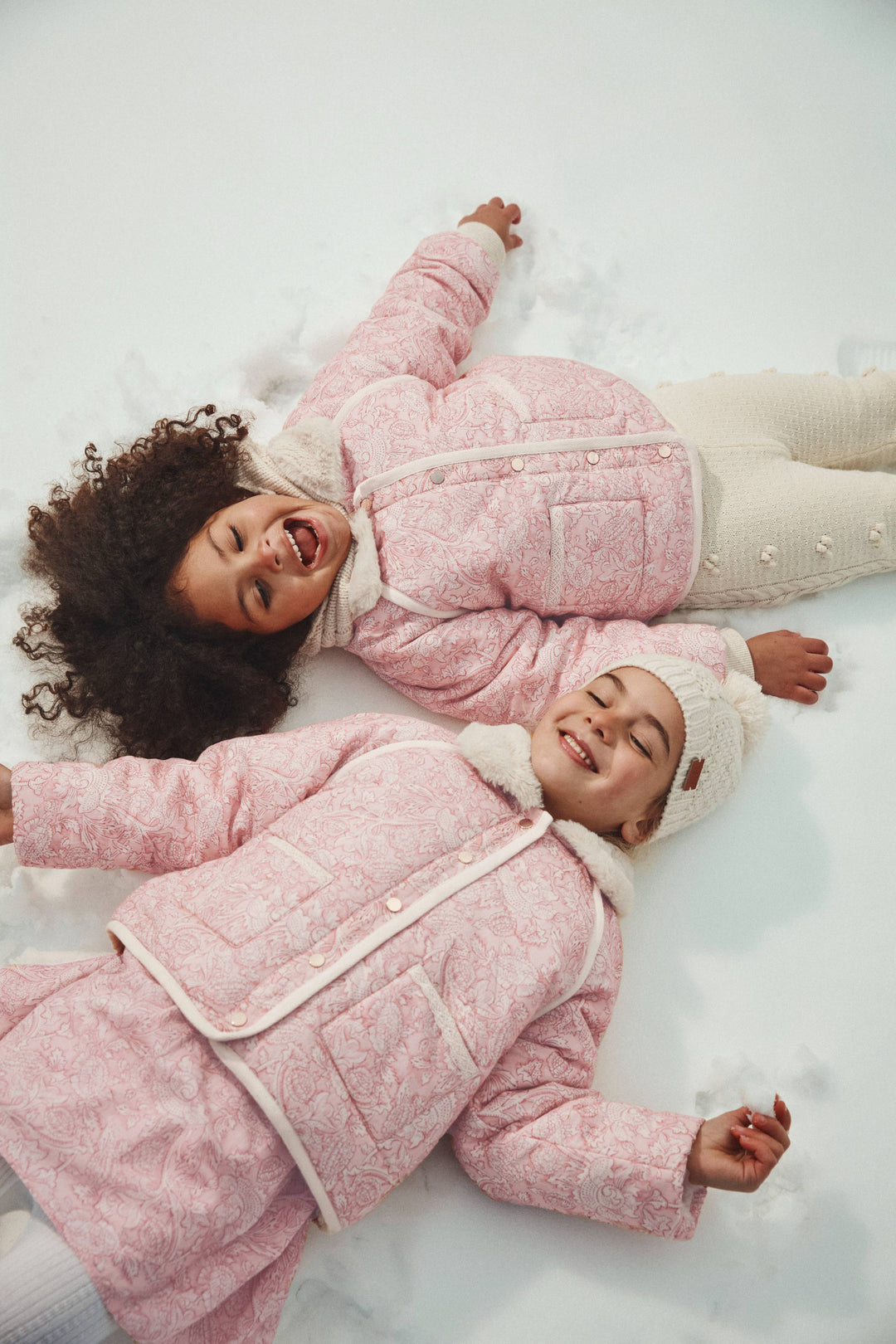 [Louise Misha] Reversible Coat Jasmina - Pink Mountain Avens