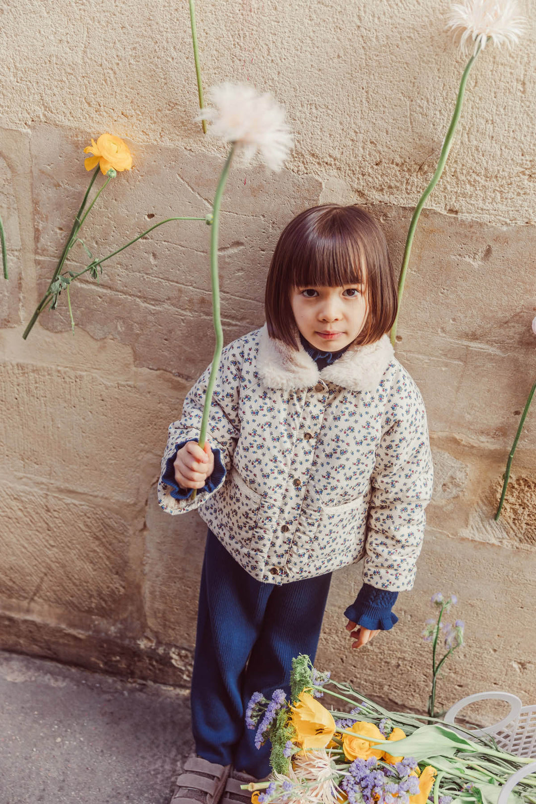 [Louise Misha] Reversible Coat Jasmina - Cream Columb Hill