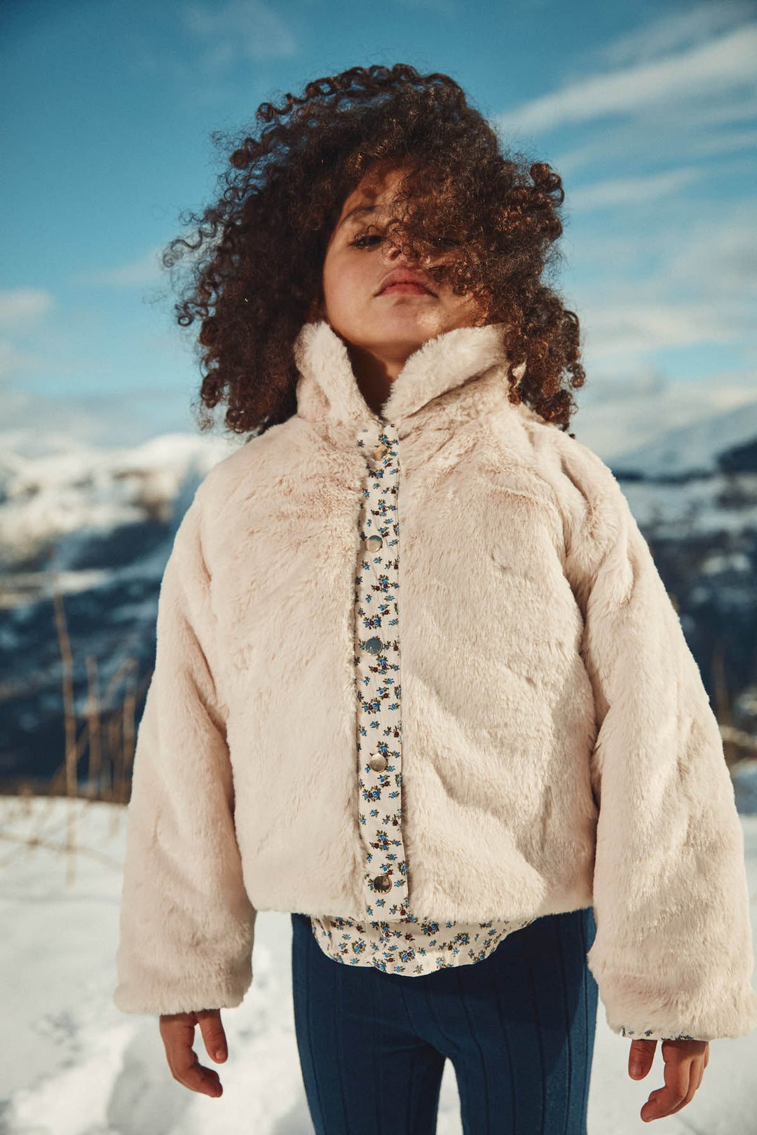 [Louise Misha] Reversible Coat Jasmina - Cream Columb Hill