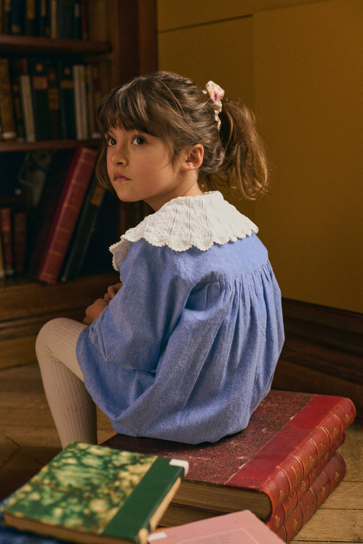 [Louise Misha] Dress Hyacinte - Blue chambray