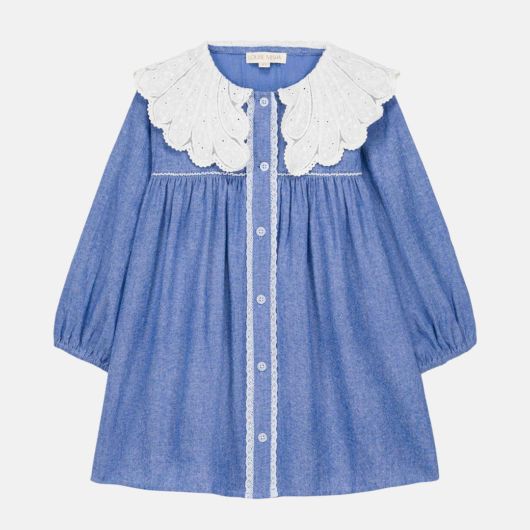 [Louise Misha] Dress Hyacinte - Blue chambray