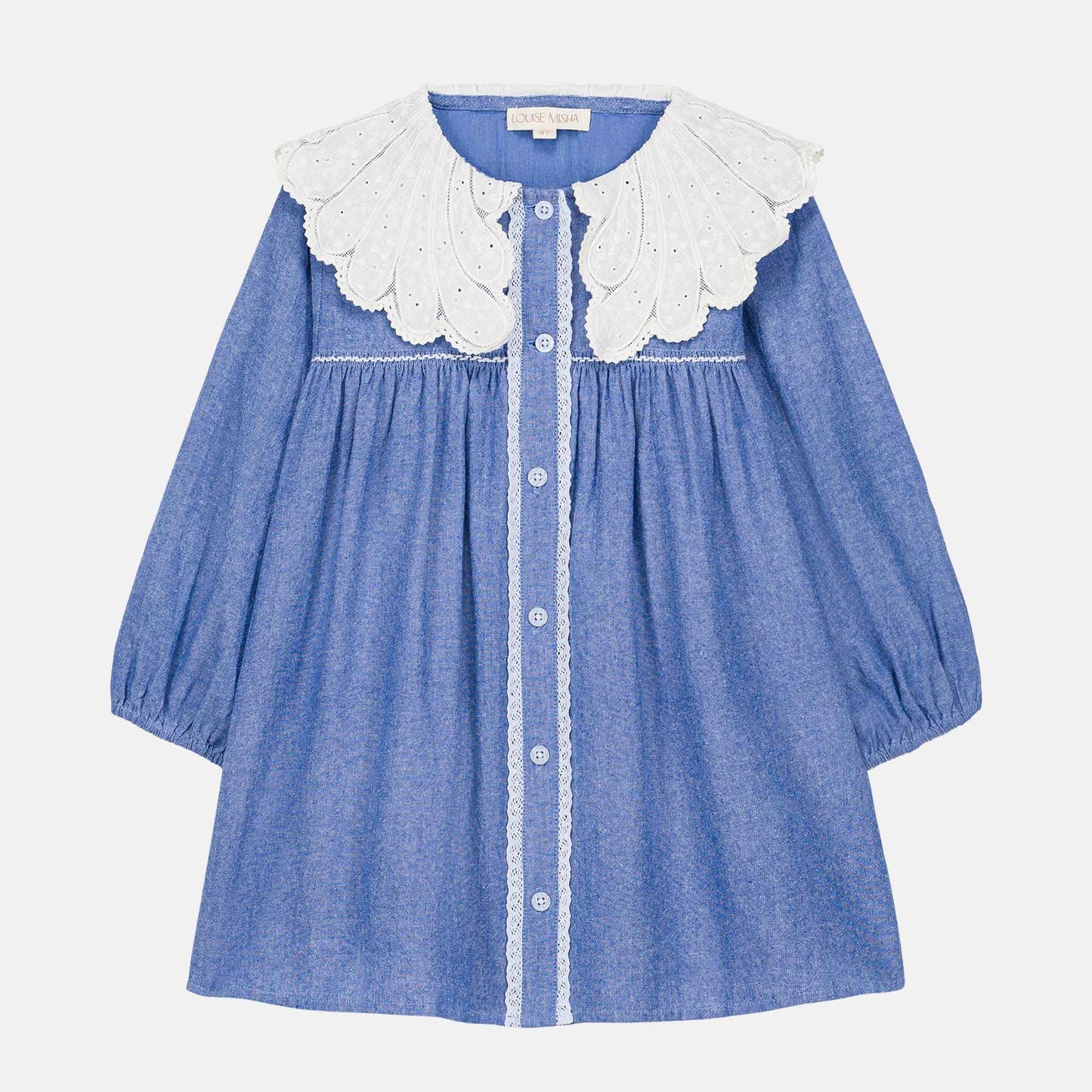 [Louise Misha] Dress Hyacinte - Blue chambray