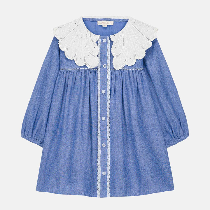 [Louise Misha] Dress Hyacinte - Blue chambray