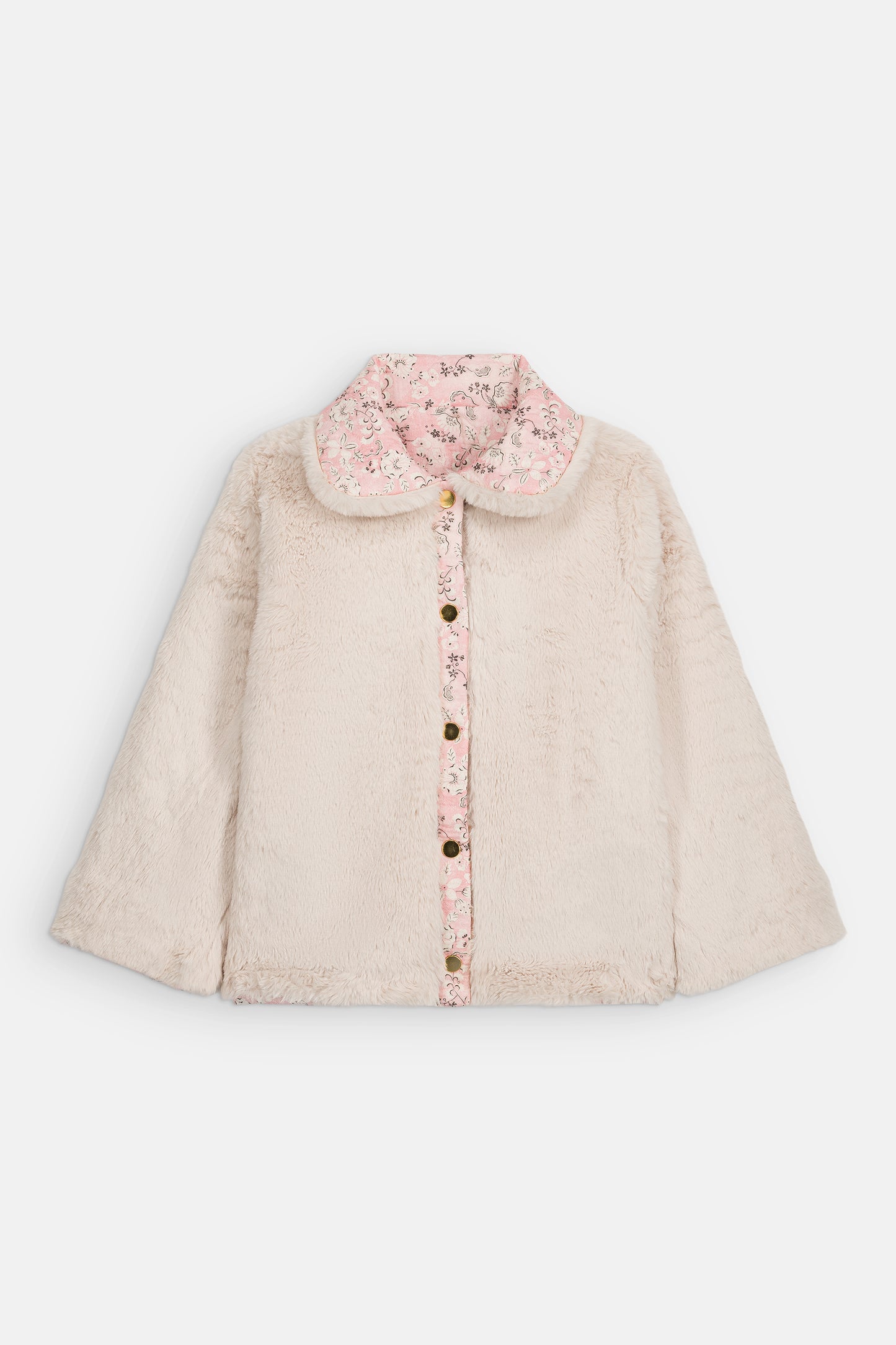 [Louise Misha]Reversible Coat Dalila - Pink Linden Blossom