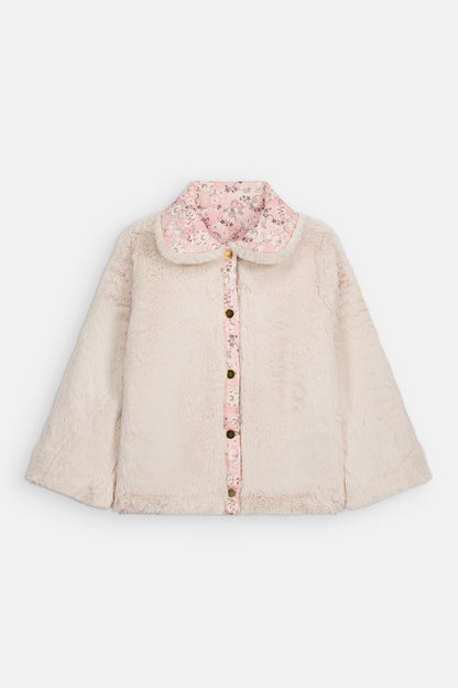 [Louise Misha]Reversible Coat Dalila - Pink Linden Blossom