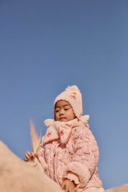 [Louise Misha]Reversible Coat Dalila - Pink Linden Blossom