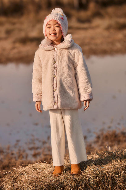 [Louise Misha]Reversible Coat Dalila - Pink Linden Blossom
