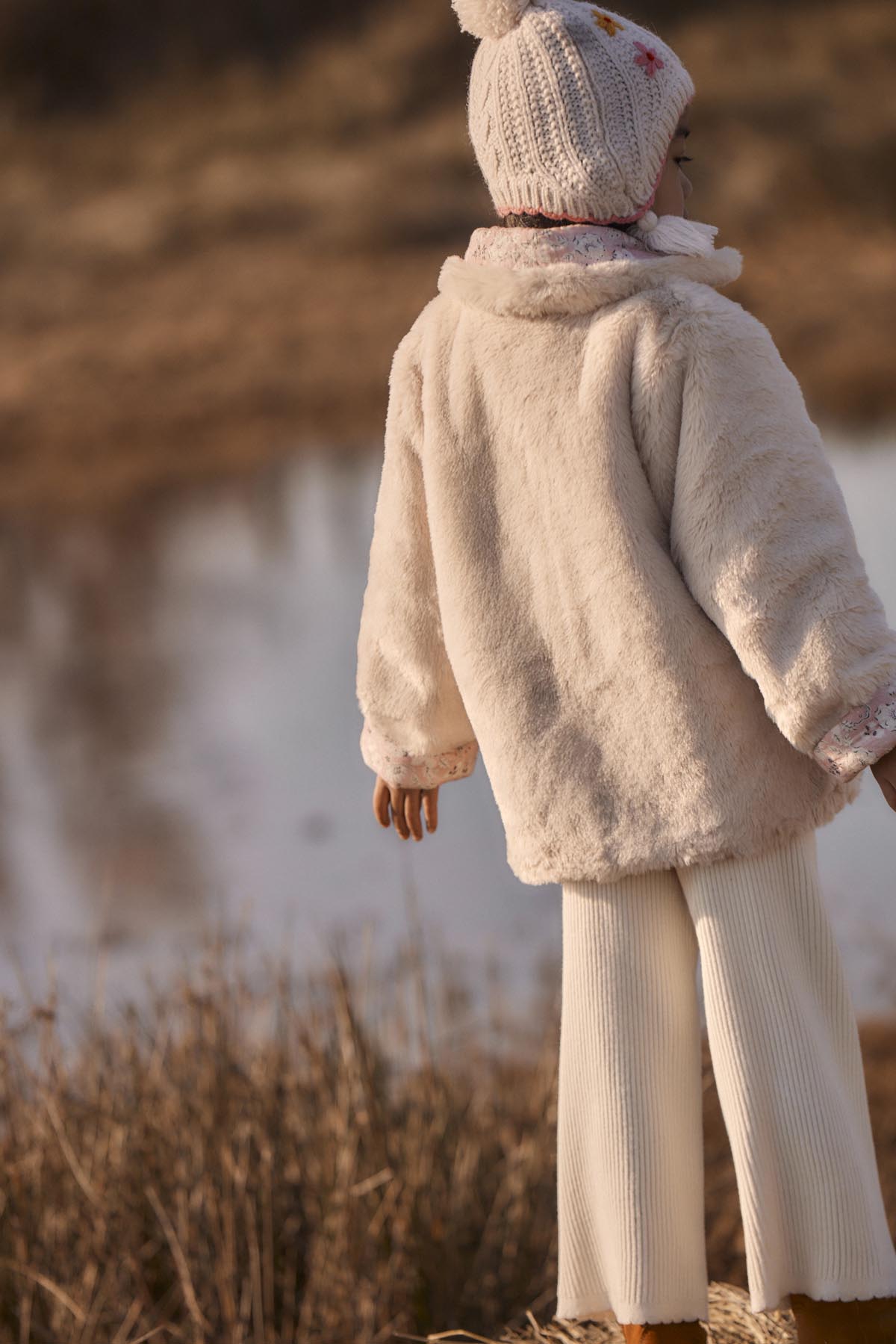 [Louise Misha]Reversible Coat Dalila - Pink Linden Blossom